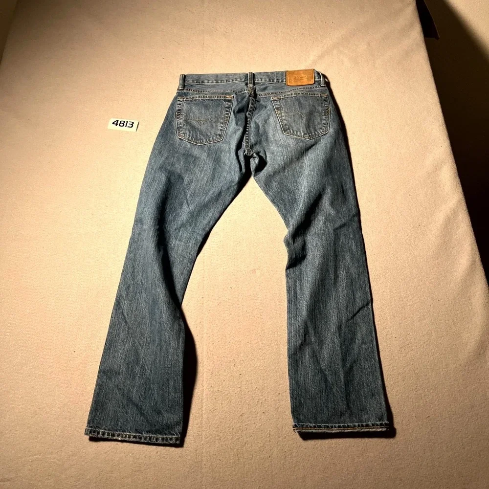 Polo Ralph Lauren Jeans Mens 32 Blue Denim Pockets Medium Wash Straight‎ Leg